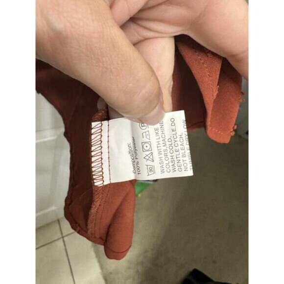 Women’s Lace Trim Ruffle Cap Sleeve Blouse w. Swiss Dot Pattern - Size Medium - Picture 5 of 7